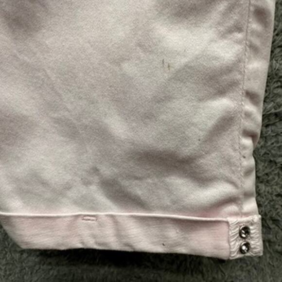NYDJ Size 6 Pink Capri Stretchy Pants Rhinestones on Cuffs Comfort Casual - Picture 7 of 13
